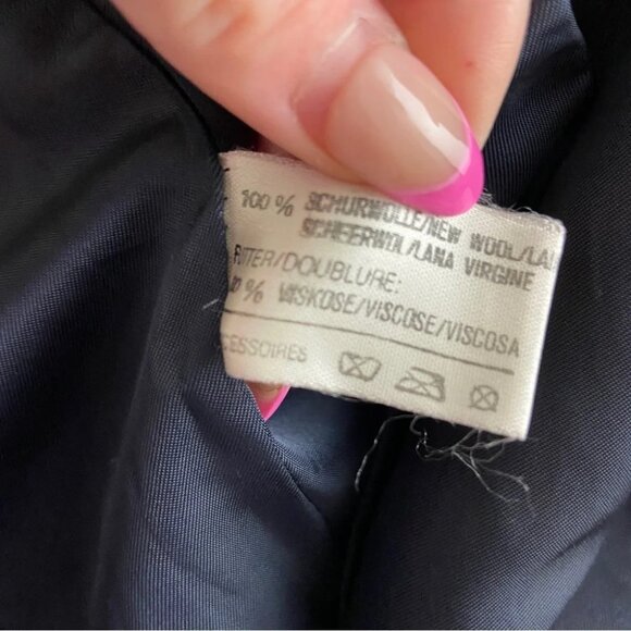 Louis Feraud Blazer Navy Blue Single Breasted Size 8 - Picture 7 of 7